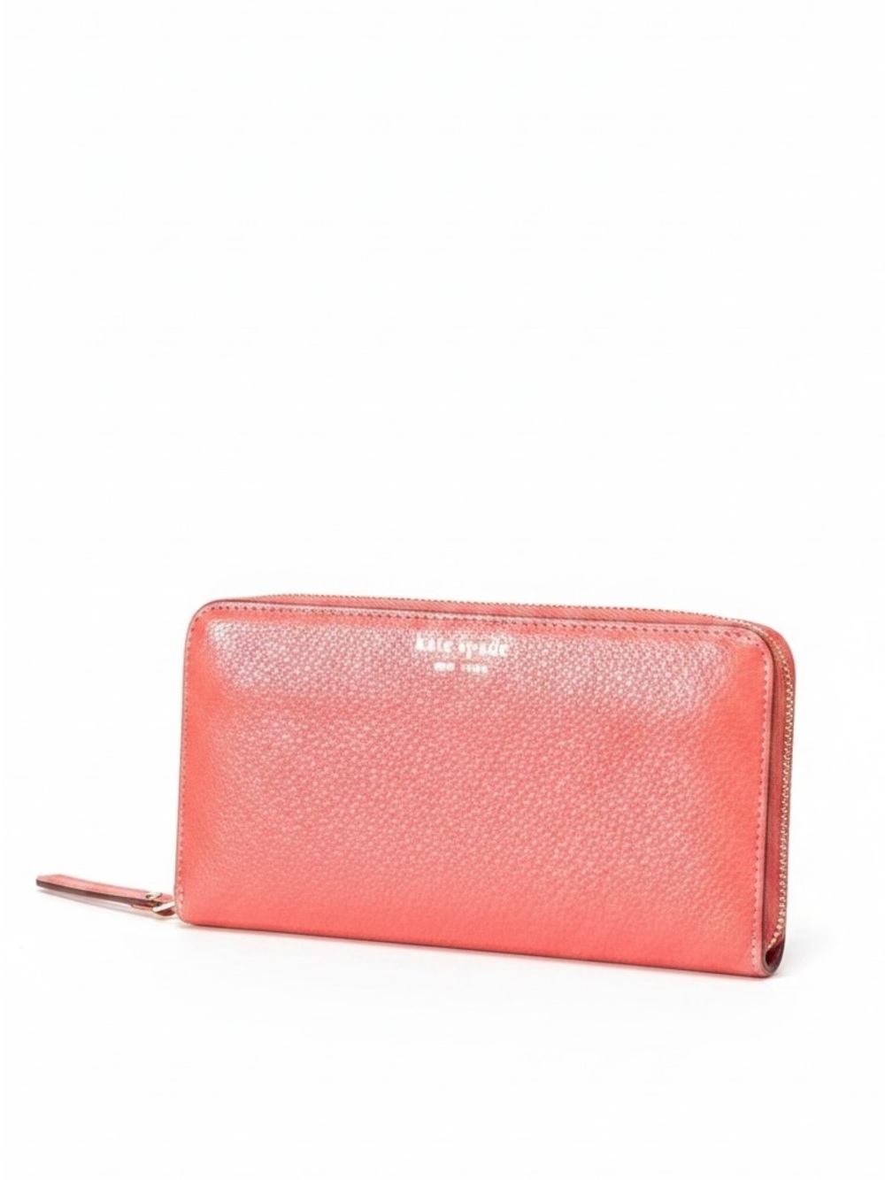 Kate Spade ♠️ Continental Zip-Around Wallet in Orange / Melon